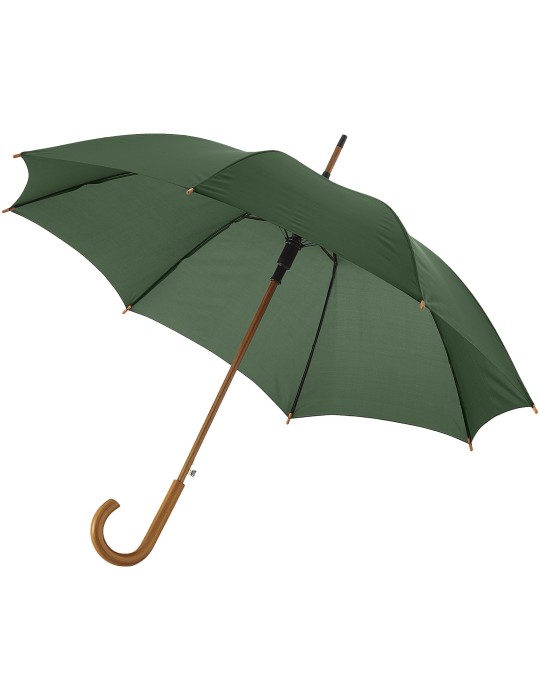 Parapluie 23" à ouverture automatique, poignée et mât en bois