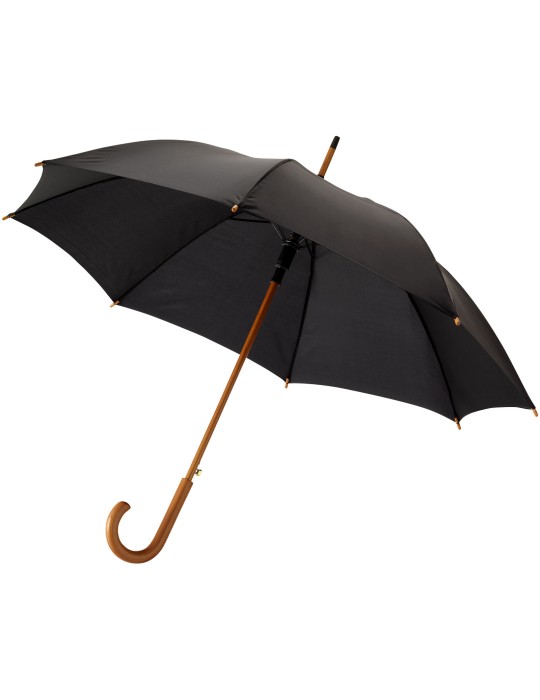 Parapluie 23" à ouverture automatique, poignée et mât en bois
