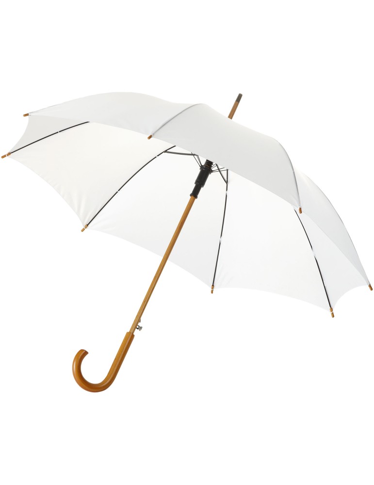 Parapluie 23" à ouverture automatique, poignée et mât en bois