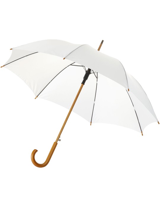 Parapluie 23" à ouverture automatique, poignée et mât en bois