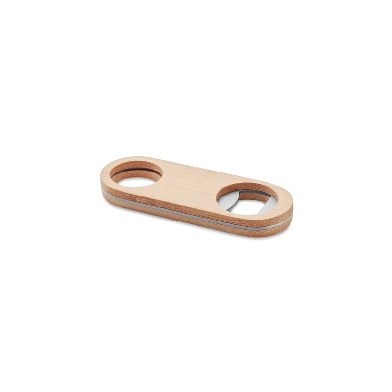 Décapsuleur Éco-responsable en Bambou Personnalisé VALBAMPER Matières : acier inoxydable Couleurs : bois