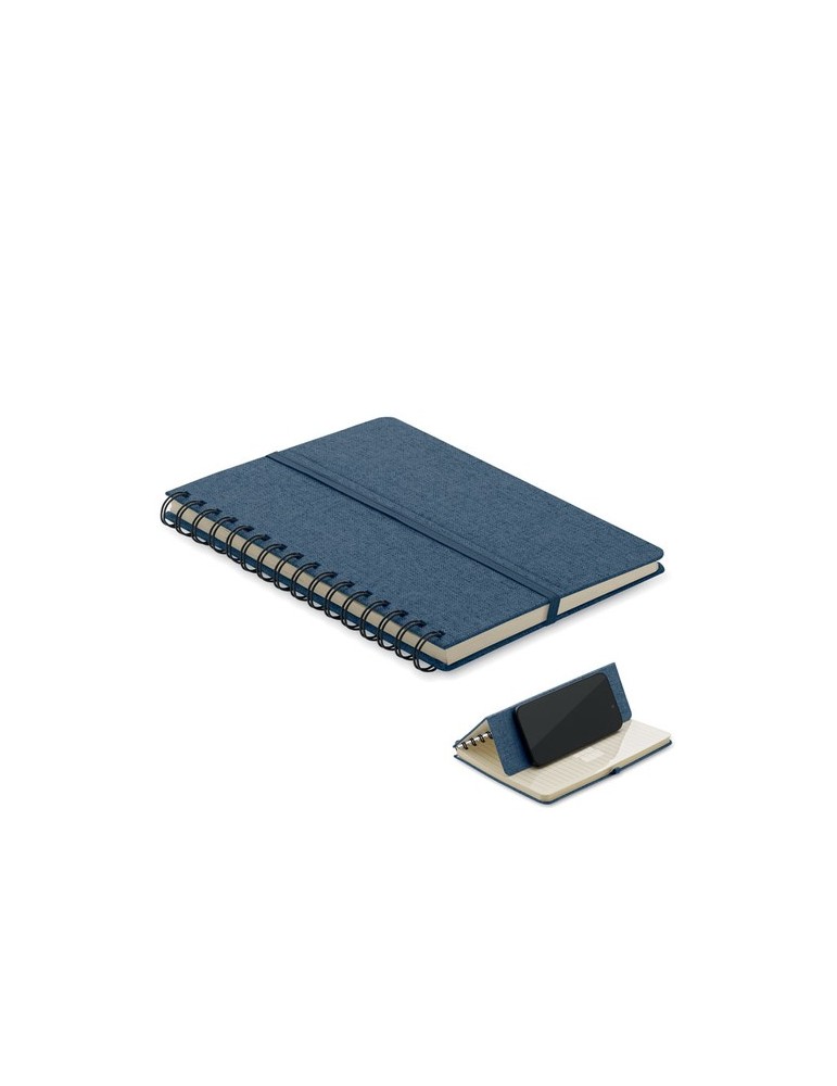 Cahier A5 avec support de téléphone publicitaire STRATA