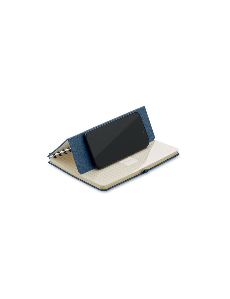 Cahier A5 avec support de téléphone publicitaire STRATA