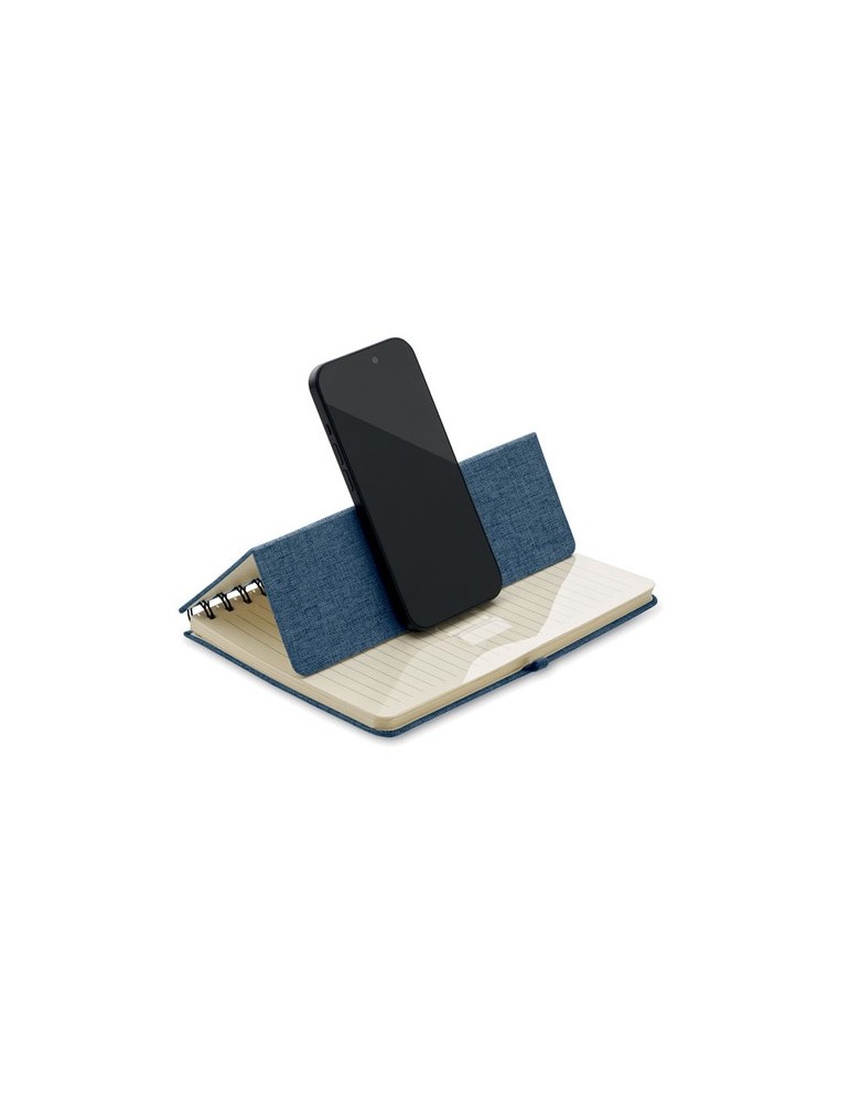 Cahier A5 avec support de téléphone publicitaire STRATA