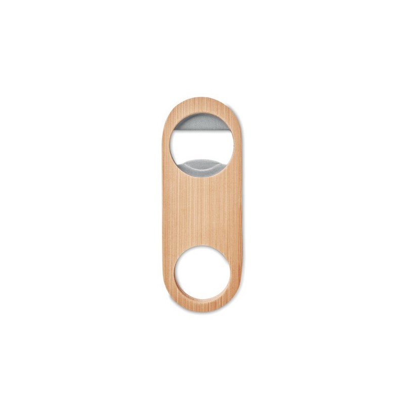 Décapsuleur Éco-responsable en Bambou Personnalisé VALBAMPER Matières : acier inoxydable Couleurs : bois personnalisable avec vo