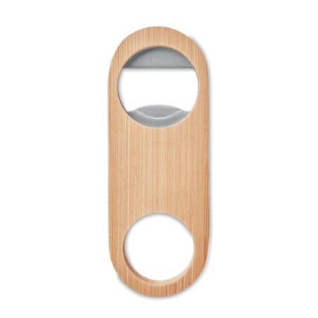 Décapsuleur Éco-responsable en Bambou Personnalisé VALBAMPER Matières : acier inoxydable Couleurs : bois personnalisable avec vo