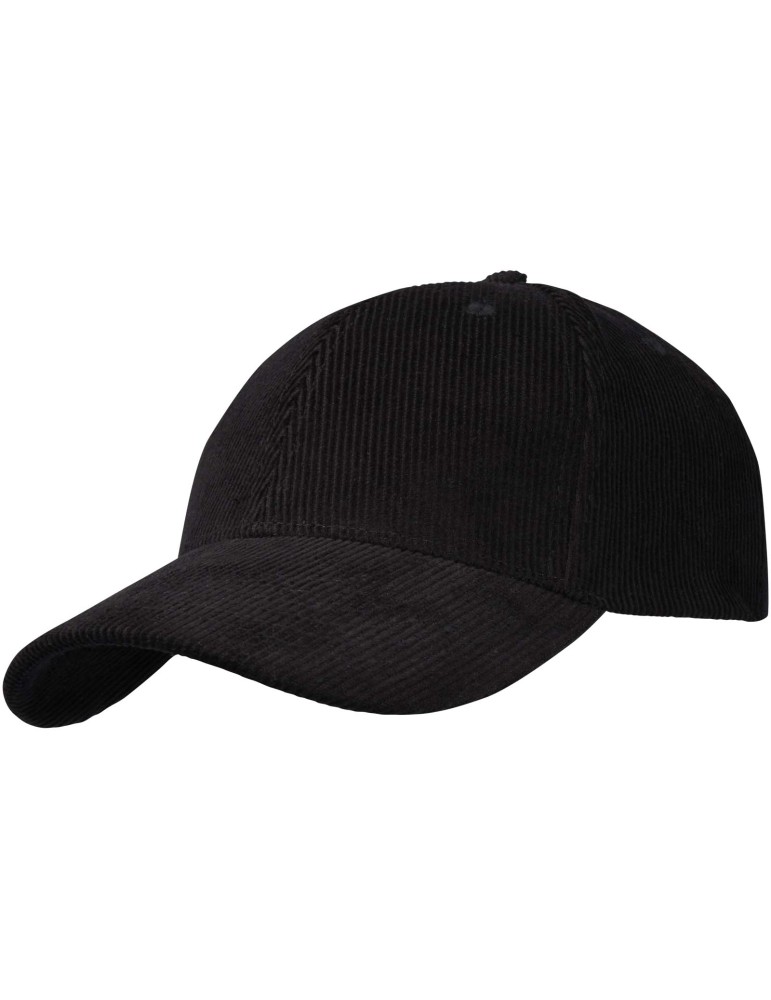 Casquette 6 panneaux de 280 g/m² Hutton en velours côtelé recyclé