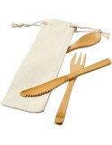Couverts en bambou publicitaires avec pochette | Celuk