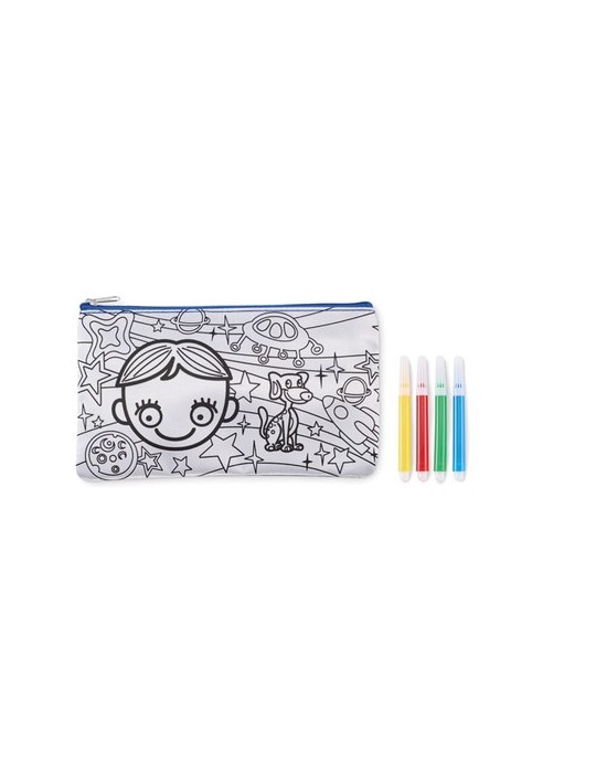 Trousse à crayons avec feutres publicitaire KIDDO