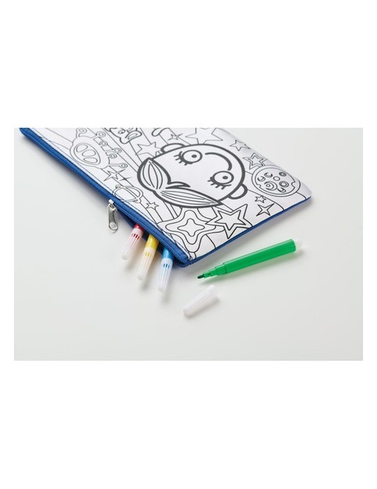 Trousse à crayons avec feutres publicitaire KIDDO