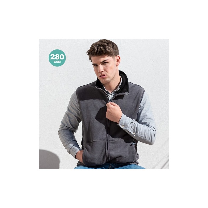 Veste Polaire Personnalisable Éco-responsable - Gilet Forest Matières : polaire Taille textile : M Couleurs : noir cadeau client