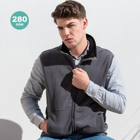 Veste Polaire Personnalisable Éco-responsable - Gilet Forest Matières : polaire Taille textile : M Couleurs : noir cadeau client