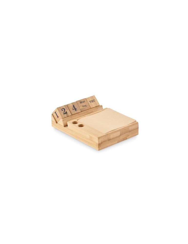 Calendrier de bureau en bambou publicitaire BOOTOP