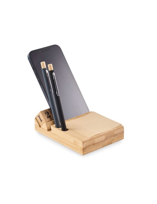 Calendrier de bureau en bambou publicitaire BOOTOP