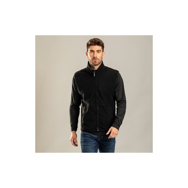Veste Polaire Personnalisable Éco-responsable - Gilet Forest Matières : polaire Taille textile : M Couleurs : noir goodies publi