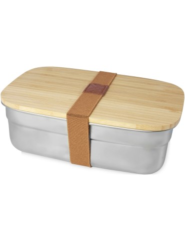 Boîte repas Tite en acier inoxydable avec couvercle en bambou 700 ml