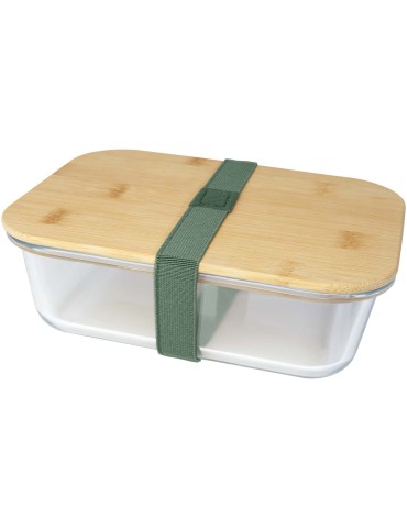 Boîte repas Roby en verre avec couvercle en bambou 1000 ml