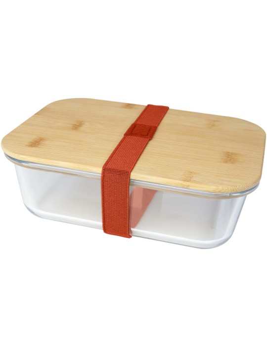 Boîte repas Roby en verre avec couvercle en bambou 1000 ml