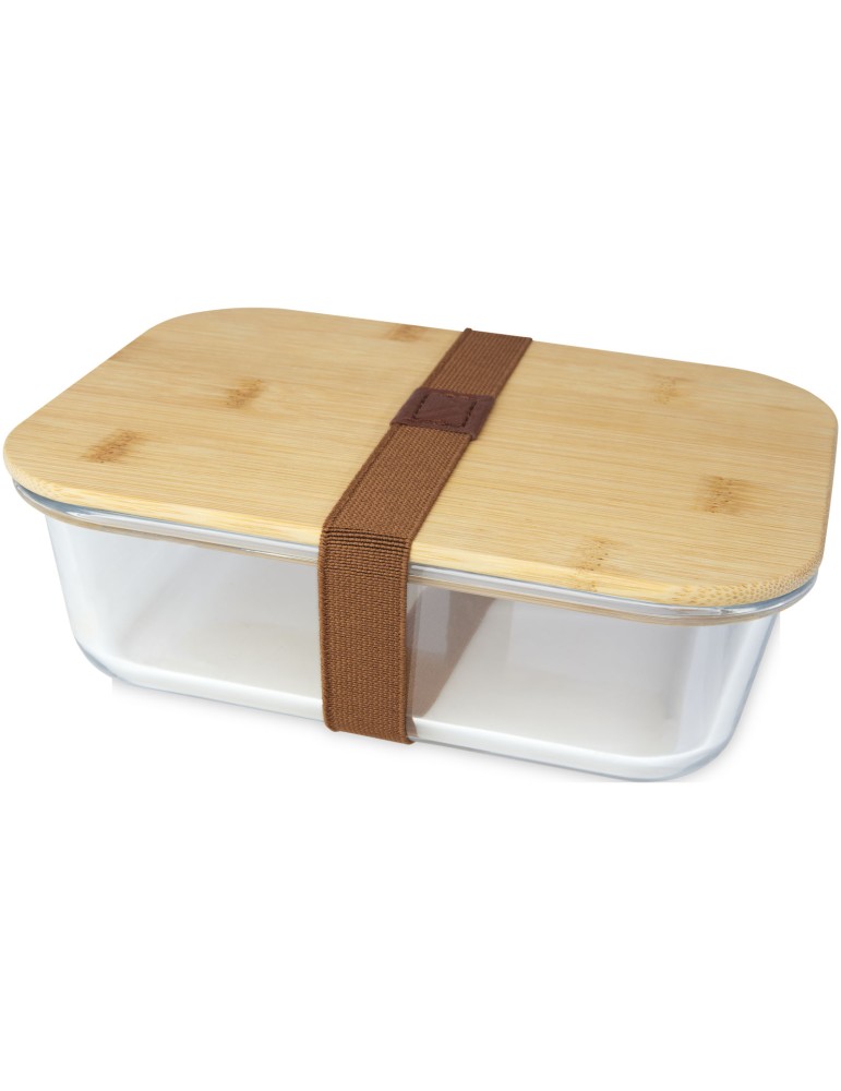 Boîte repas Roby en verre avec couvercle en bambou 1000 ml