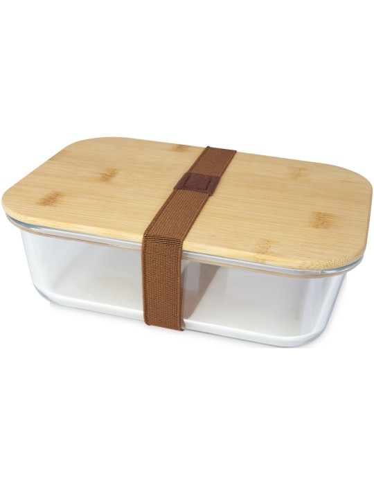 Boîte repas Roby en verre avec couvercle en bambou 1000 ml
