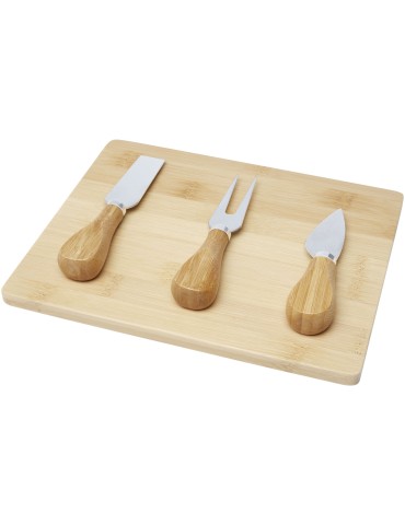 Plateau à fromage et ustensiles Ement en bambou
