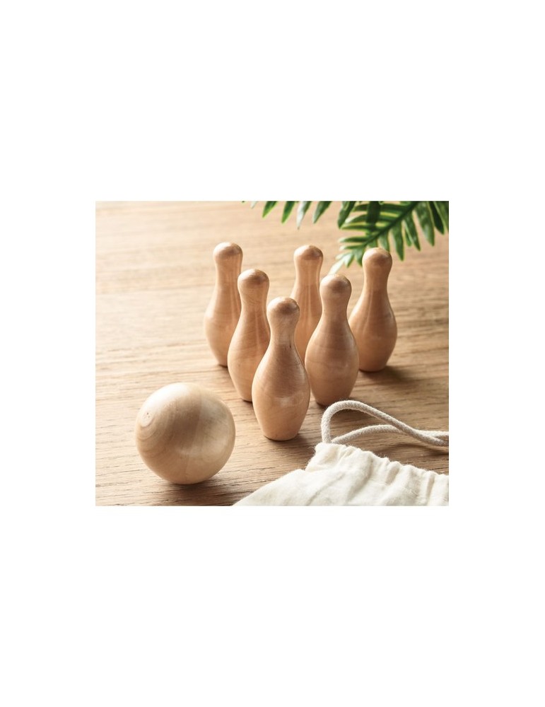 Mini jeu de quilles en pin publicitaire BOLITO