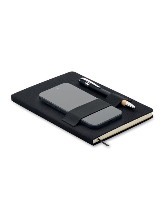 Carnet RPET A5 avec stylo publicitaire NOTA