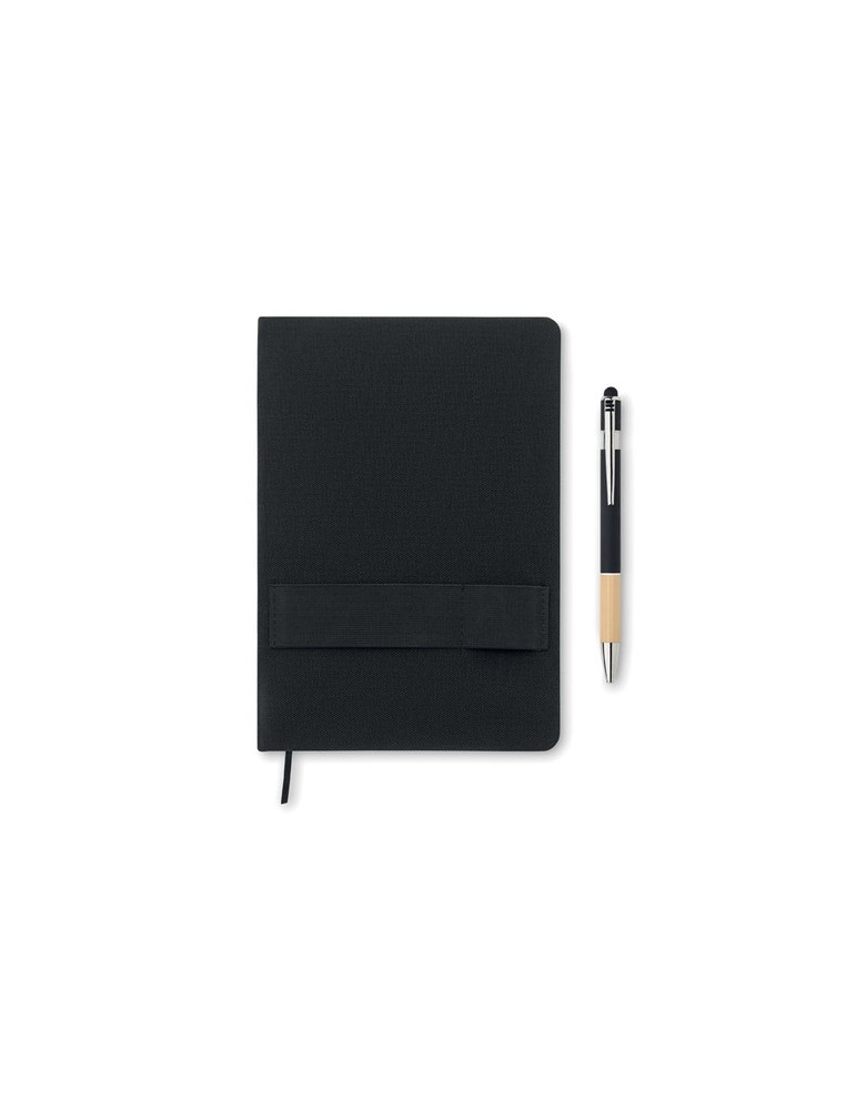 Carnet RPET A5 avec stylo publicitaire NOTA