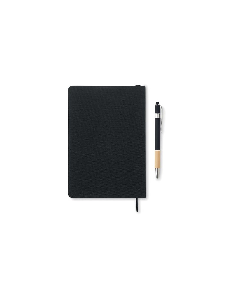 Carnet RPET A5 avec stylo publicitaire NOTA
