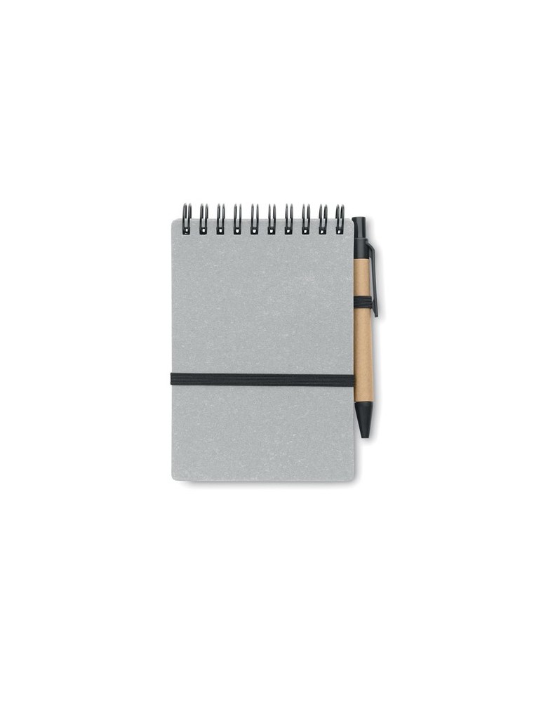 Cahier recyclé et stylo à bille publicitaire NOTIE