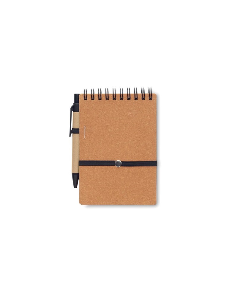 Cahier recyclé et stylo à bille publicitaire NOTIE