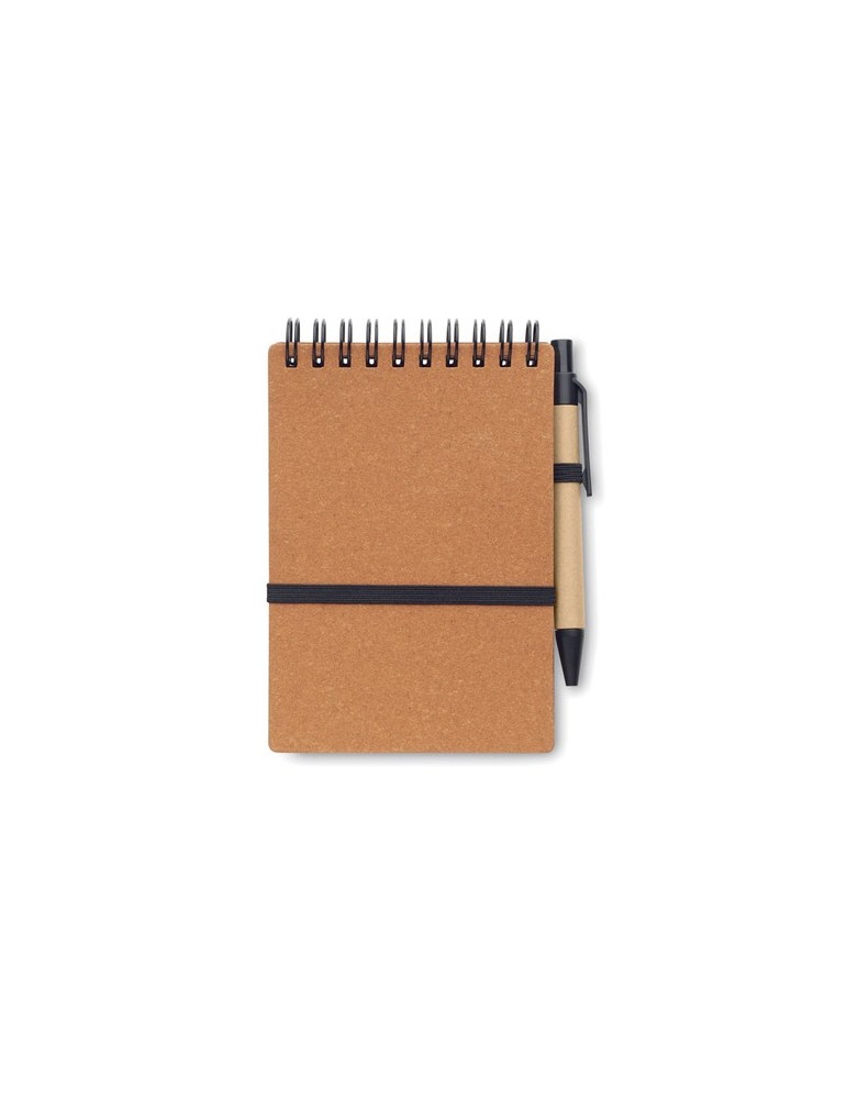 Cahier recyclé et stylo à bille publicitaire NOTIE