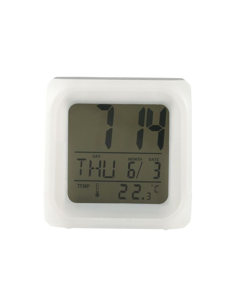 Horloge de bureau cube lumineux personnalisée Leona