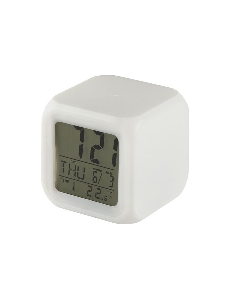Horloge de bureau cube lumineux personnalisée Leona
