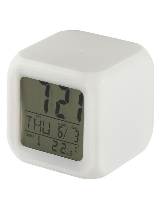 Horloge de bureau cube lumineux personnalisée Leona