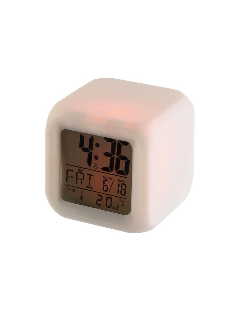Horloge de bureau cube lumineux personnalisée Leona