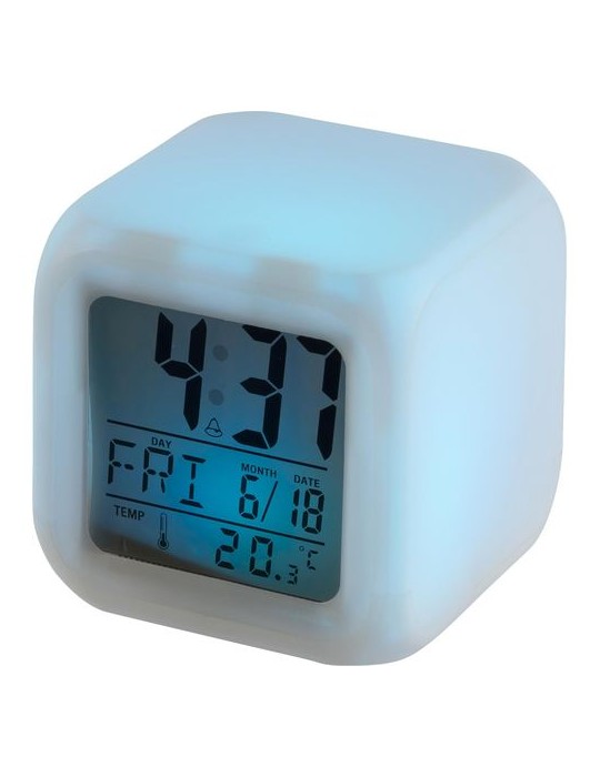 Horloge de bureau cube lumineux personnalisée Leona