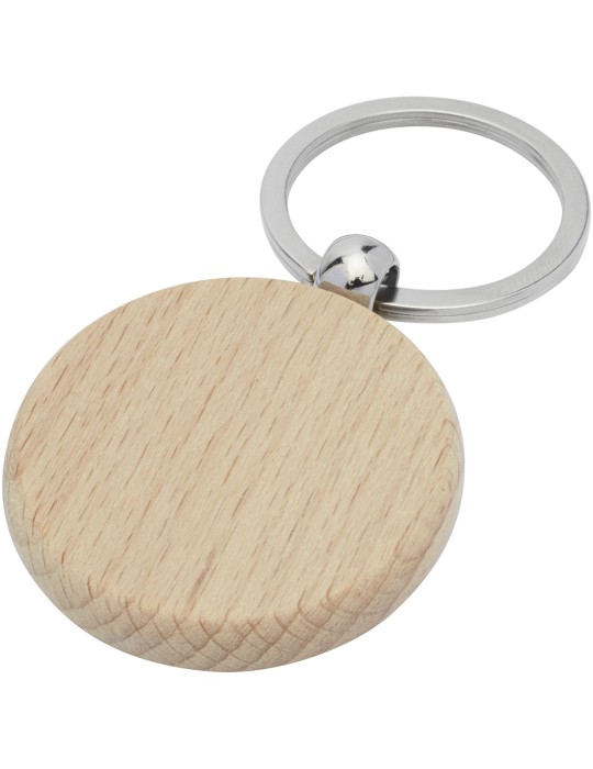 Porte-clés rond Giovanni en bois de hêtre
