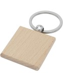 Porte-clés carré en bois gravé, goodies nature | Gioia