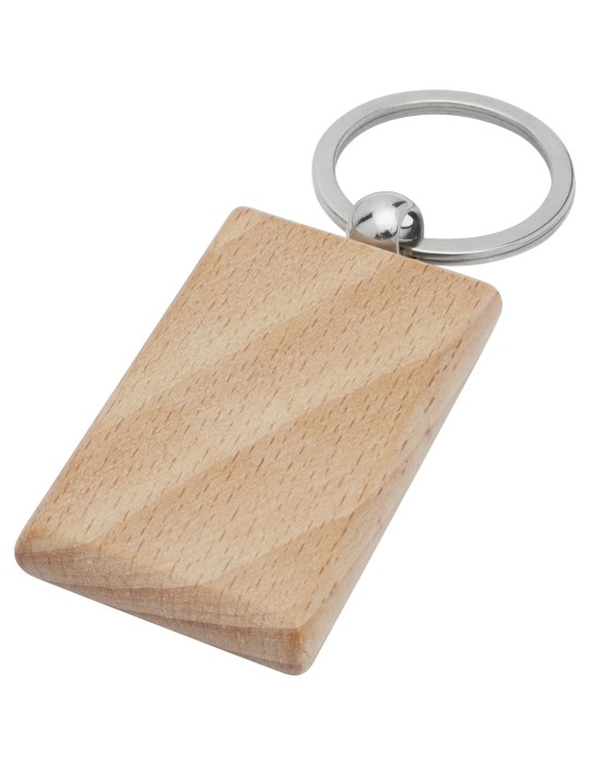 Porte-clés rectangulaire Gian en bois de hêtre