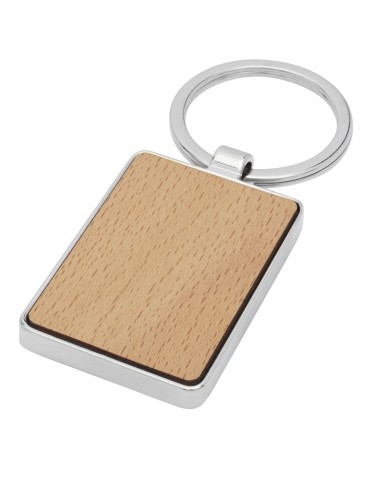 Porte-clés rectangulaire Mauro en bois de hêtre
