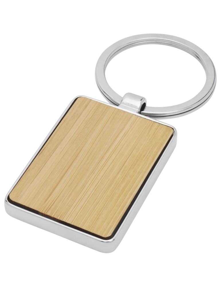 Porte-clés rectangulaire Neta en bambou