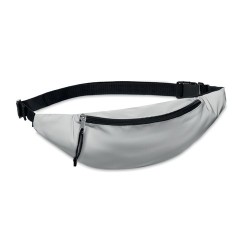 Sac banane réfléchissant  personnalisé VISIWAIST Matières : PET Couleurs : argenté mat