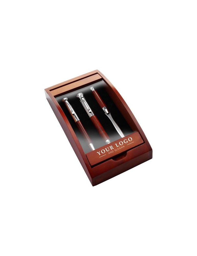 Parure publicitaire stylo plume coupe-papier Paulette