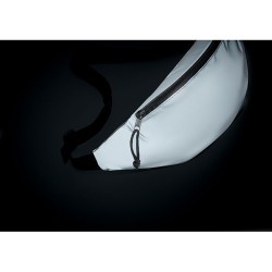 Sac banane réfléchissant  personnalisé VISIWAIST Matières : PET Couleurs : argenté mat marquage laser ultra précis