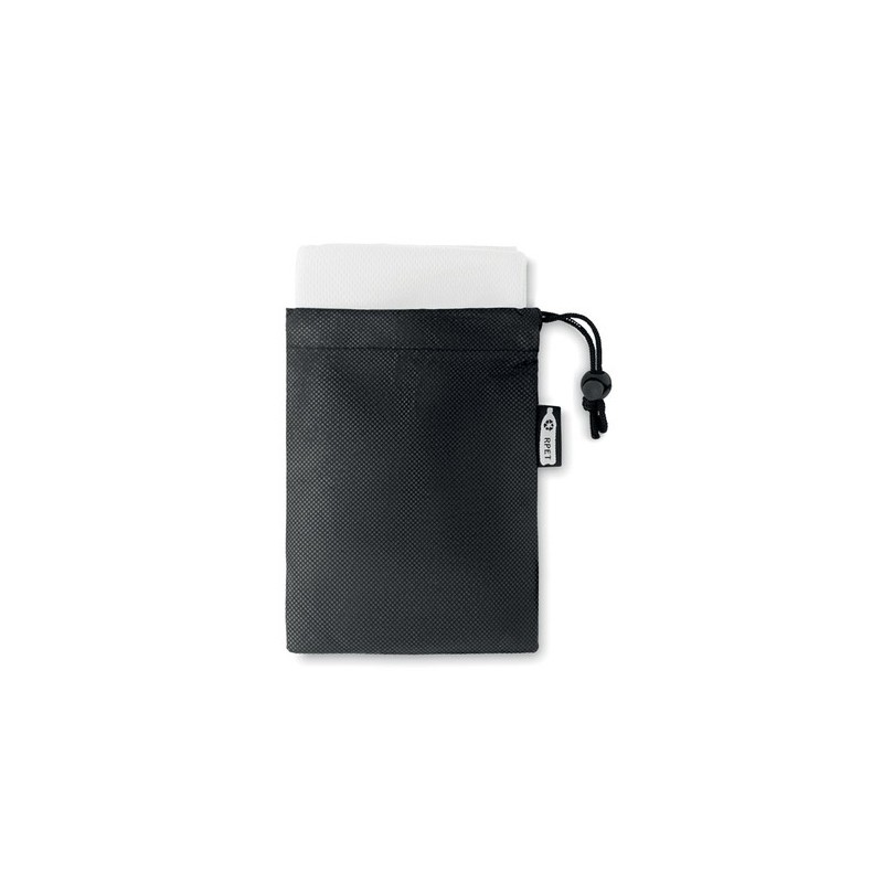 Serviette de sport  en RPET personnalisée TUKO Matières : PET recyclé Couleurs : blanc objet promotionnel éco-responsable