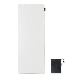 Serviette de sport  en RPET personnalisée TUKO Matières : PET recyclé Couleurs : blanc accessoire événementiel unique