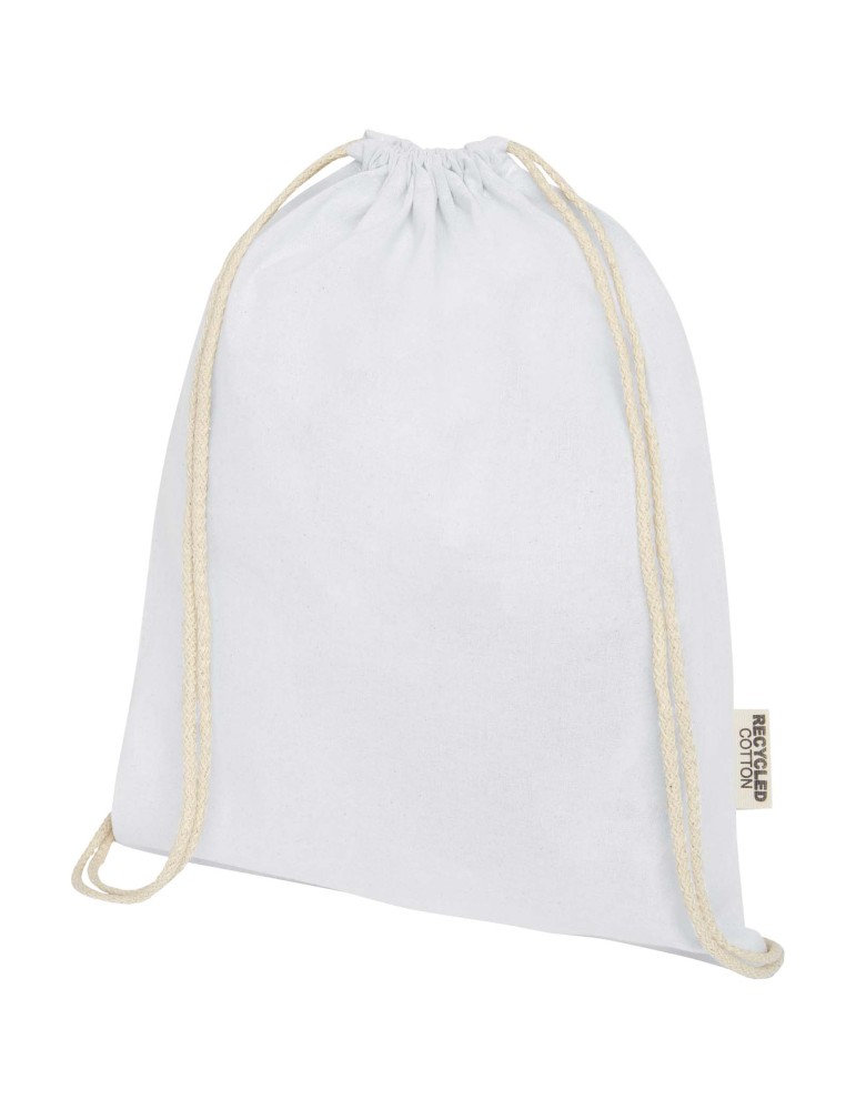 Sac avec cordon Oregon en coton recyclé 140 g/m² certifié GRS