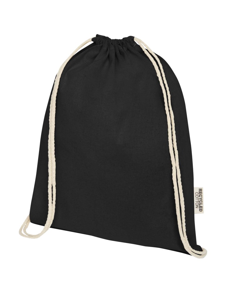 Sac avec cordon Oregon en coton recyclé 140 g/m² certifié GRS