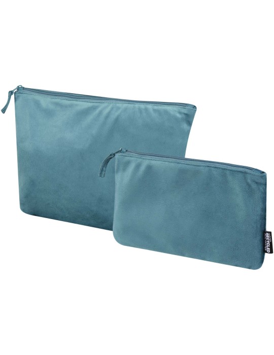 Set de trousses de toilette en velvet gomme recyclées GRS Swift